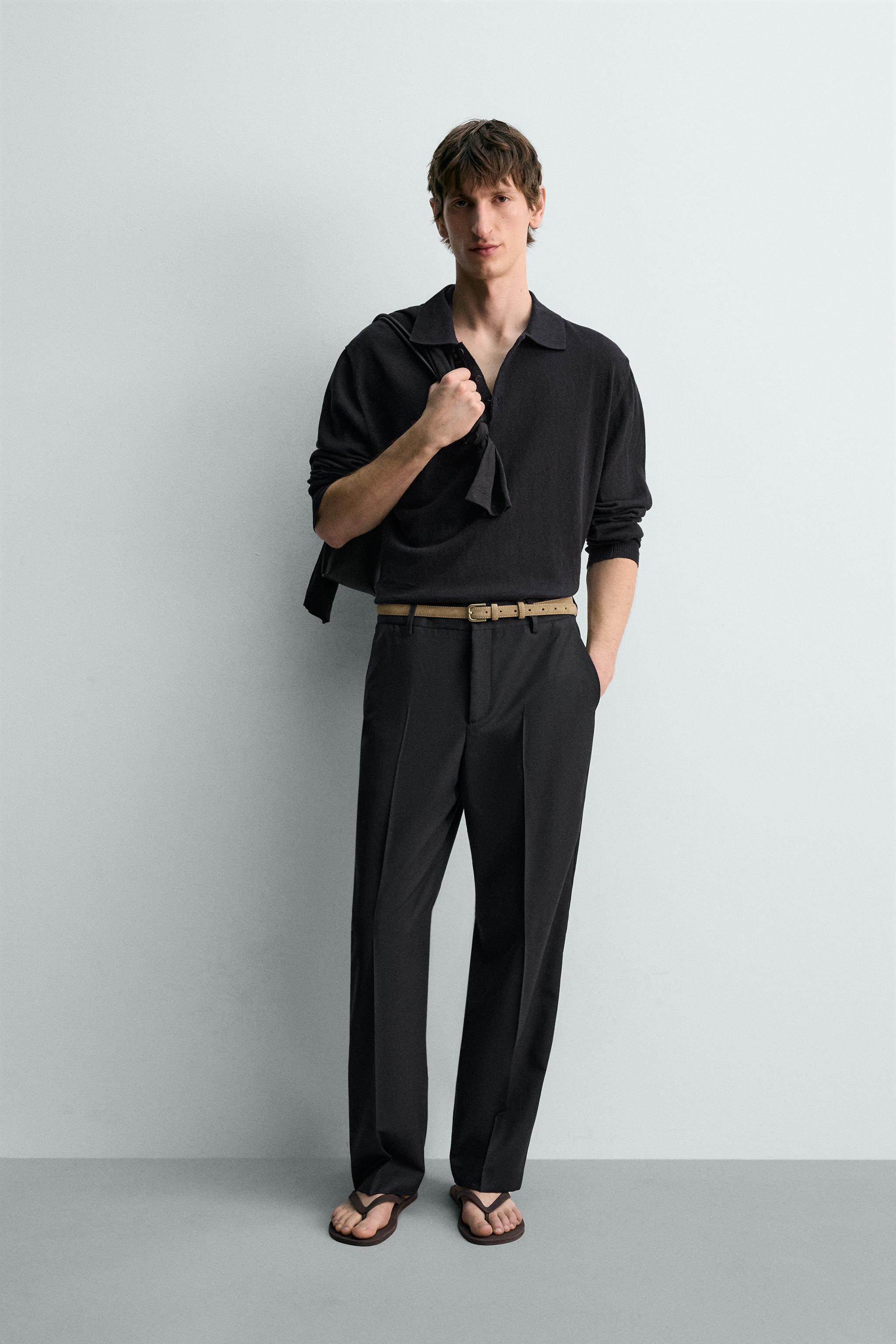 POLO EN MAILLE DE COTON ET LIN